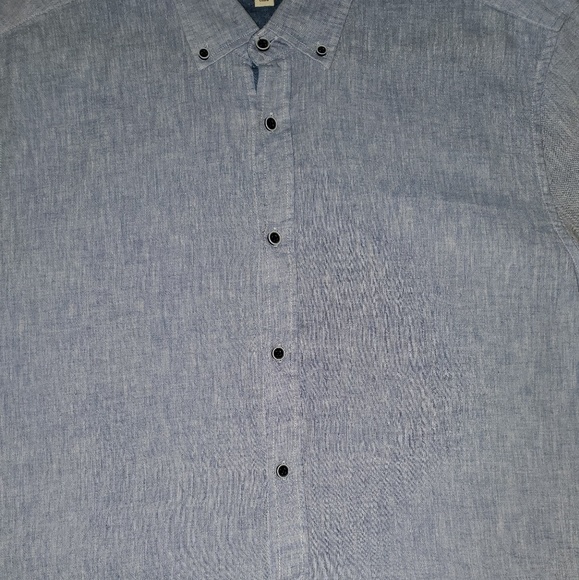 Report Collection Blue Button Down Sz. XL - Picture 2 of 4